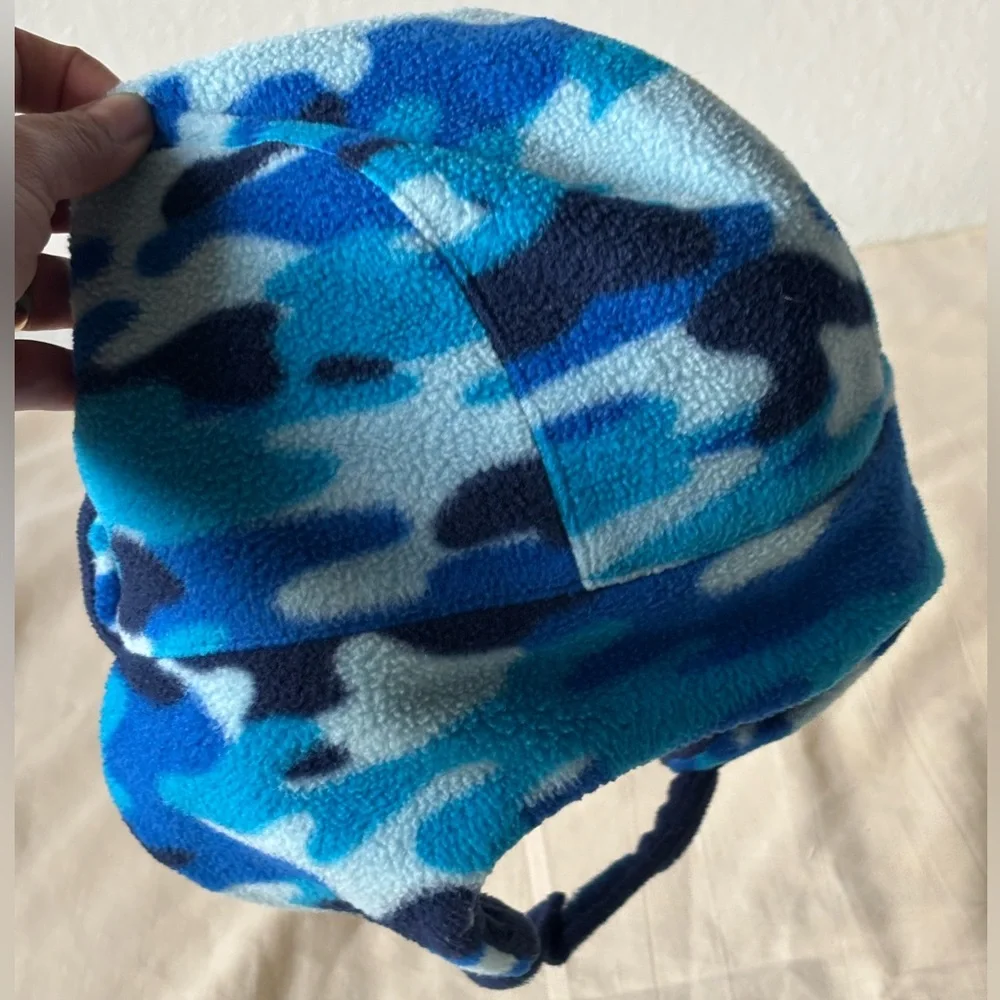 Crazy 8 Navy/Blue Fleece Cap Hat size 2T - 3T winter hat
